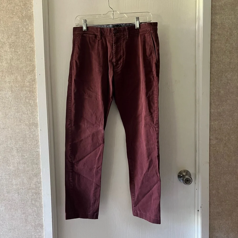 J. Crew Men's Dark Red Chinos